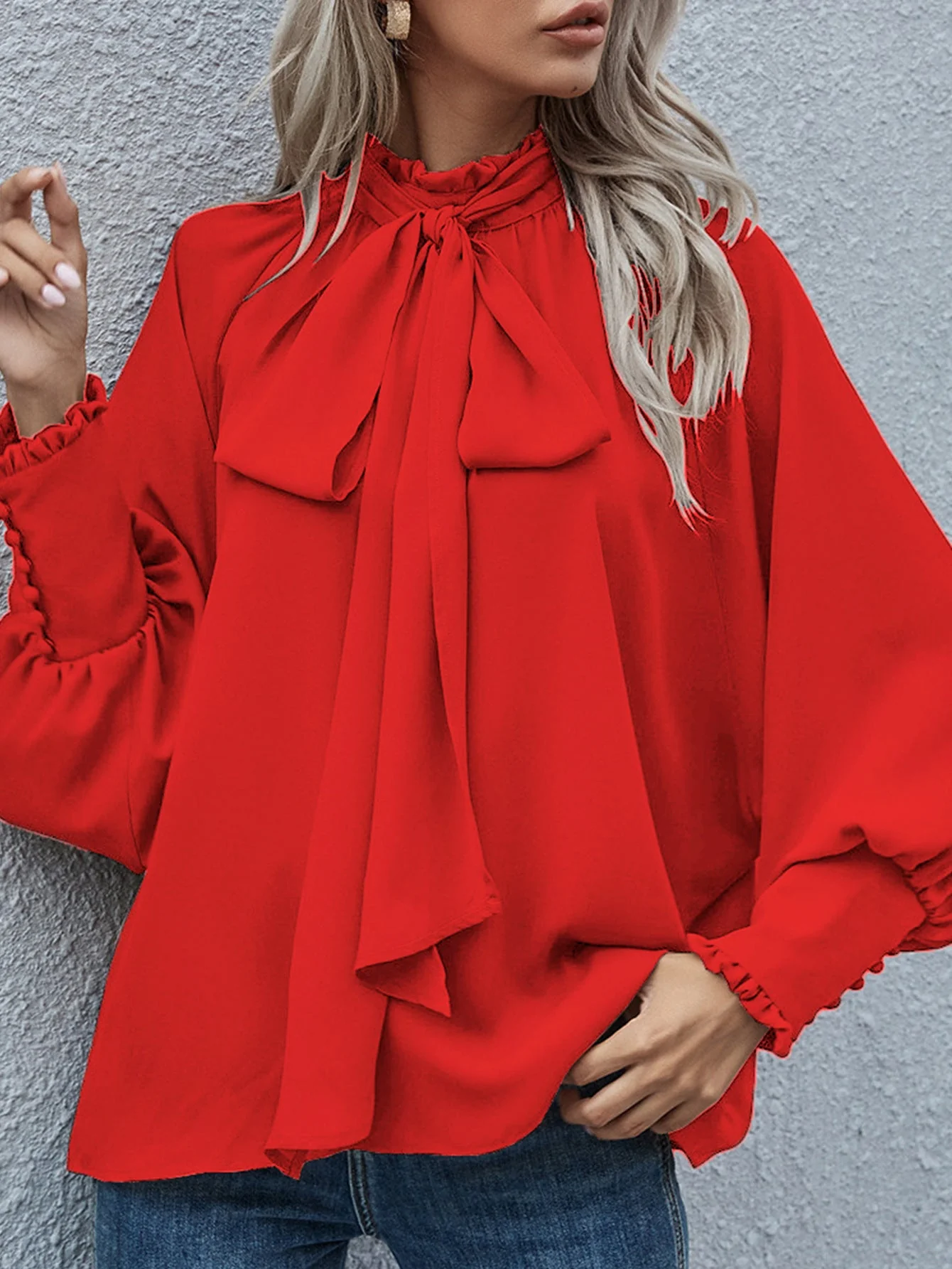 Lourdes® | Women'S Blouse With Playful Bow Collar And Longer Sleeves - Image 9