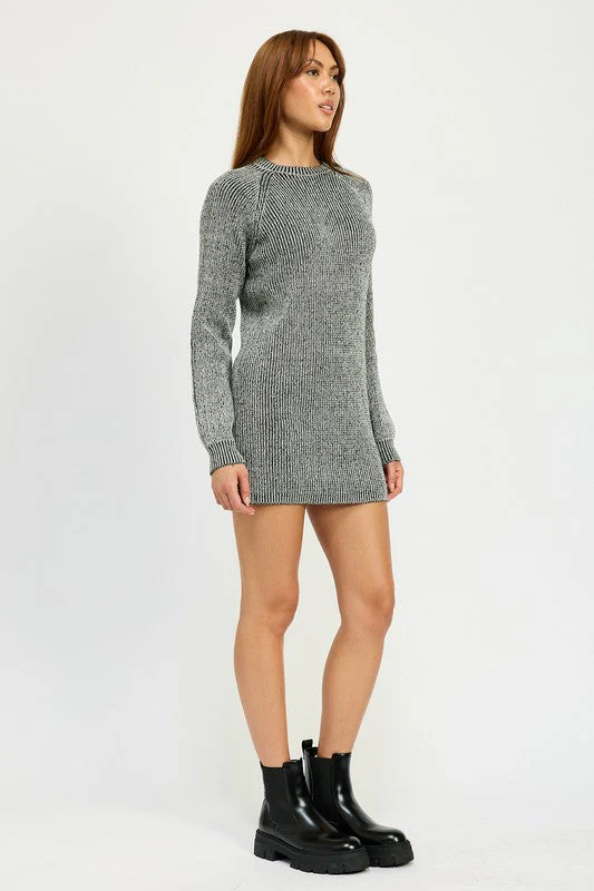 Lucía | Mini rib dress with stand-up collar - Image 7