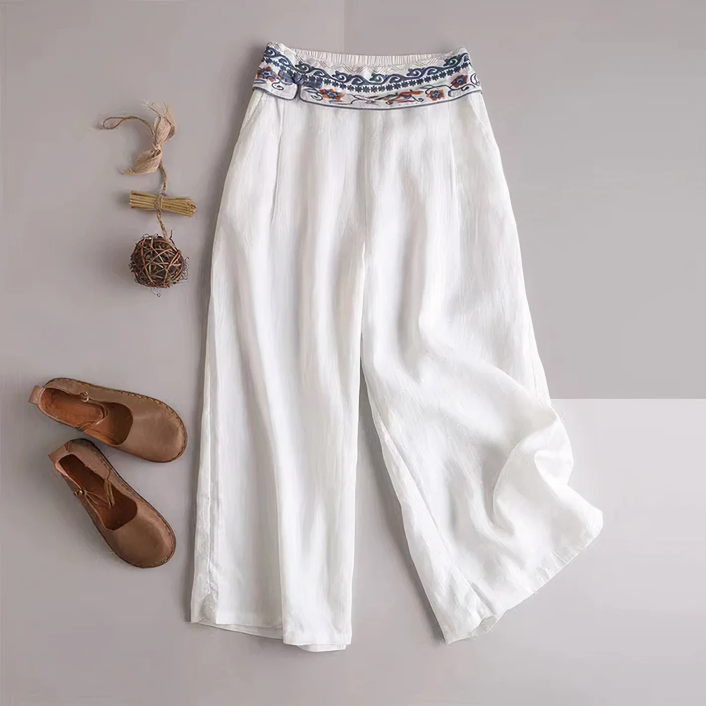 Lucía® | Vintage Trousers Made From Loose Cotton - Image 3