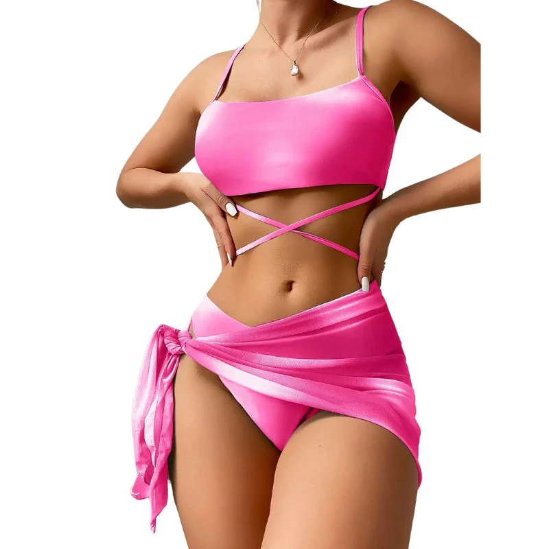 Luciana® | 3-Piece Bikini Swimsuit With Laces And Beach Skirt - Image 6
