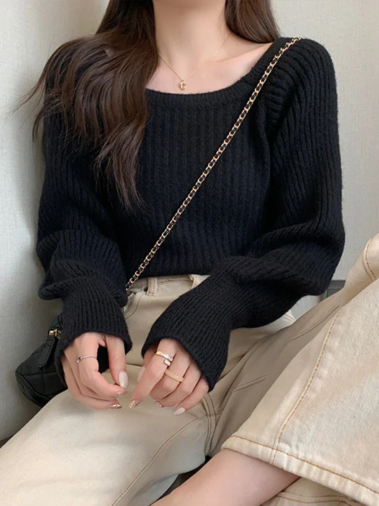 Lucrezia | Autumn winter women's sweater with long puff sleeves - Image 3