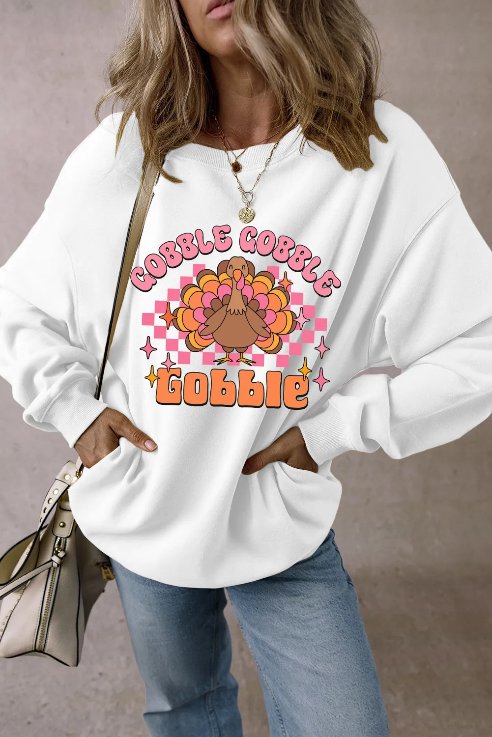 Lucrezia | Graphic long-sleeve sweatshirt with dropped shoulders - Image 2