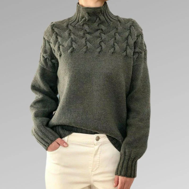 Lucy | Elegant Cable Sweater - Image 3