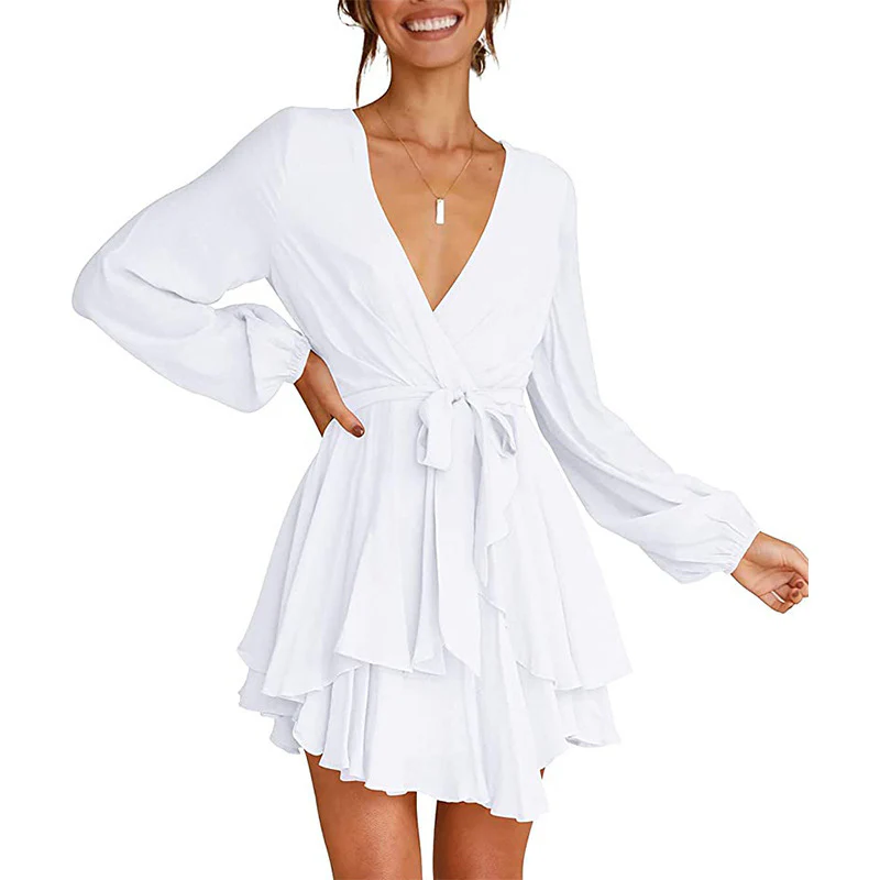 Ludmila® | Elegant Dress With Lantern Sleeves - Image 2