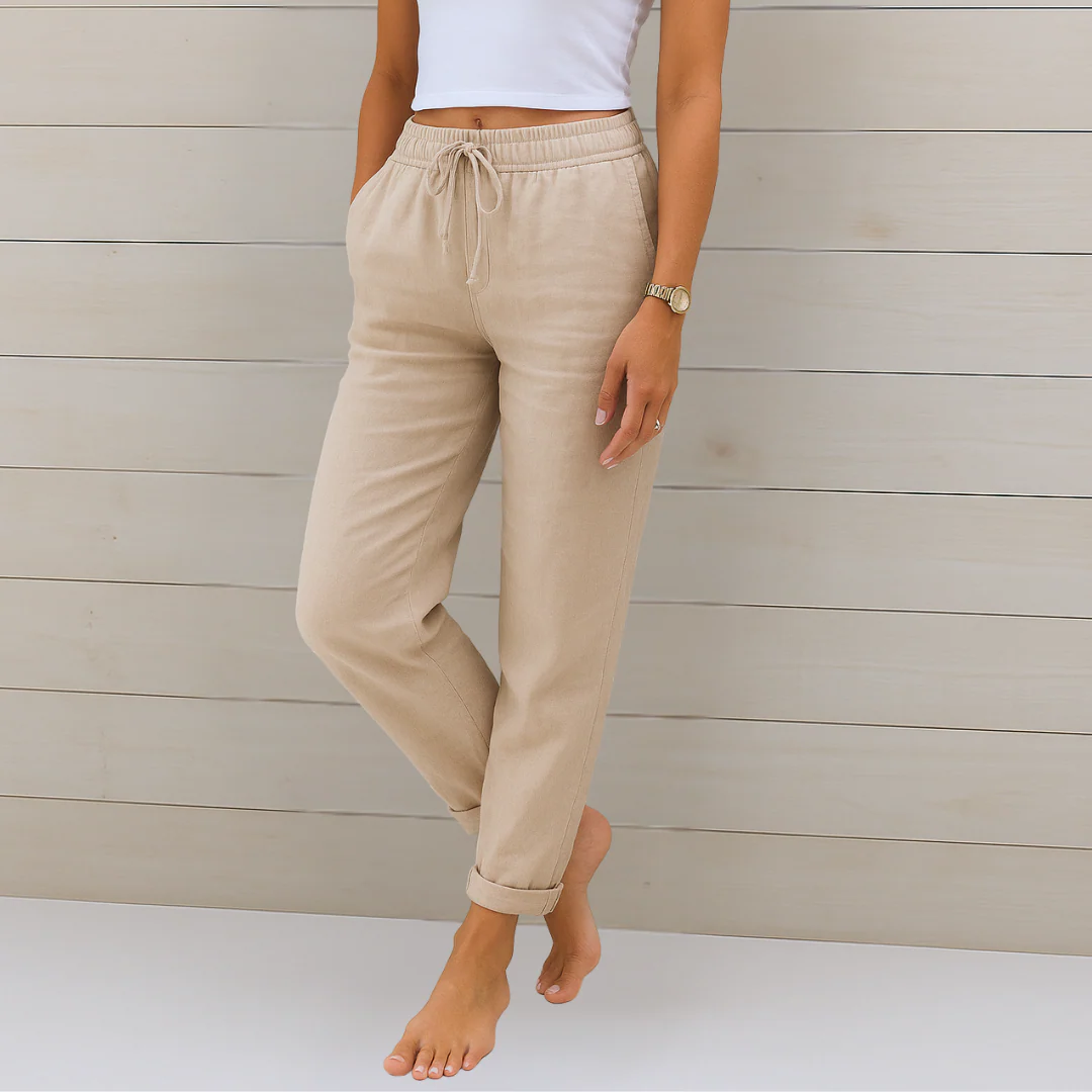 Luisa® | Breathable linen women's trousers - Image 2