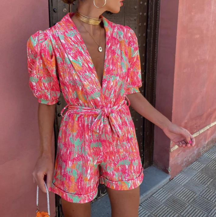 Luisa® | Bright Fashion Short Jumpsuit - Image 4