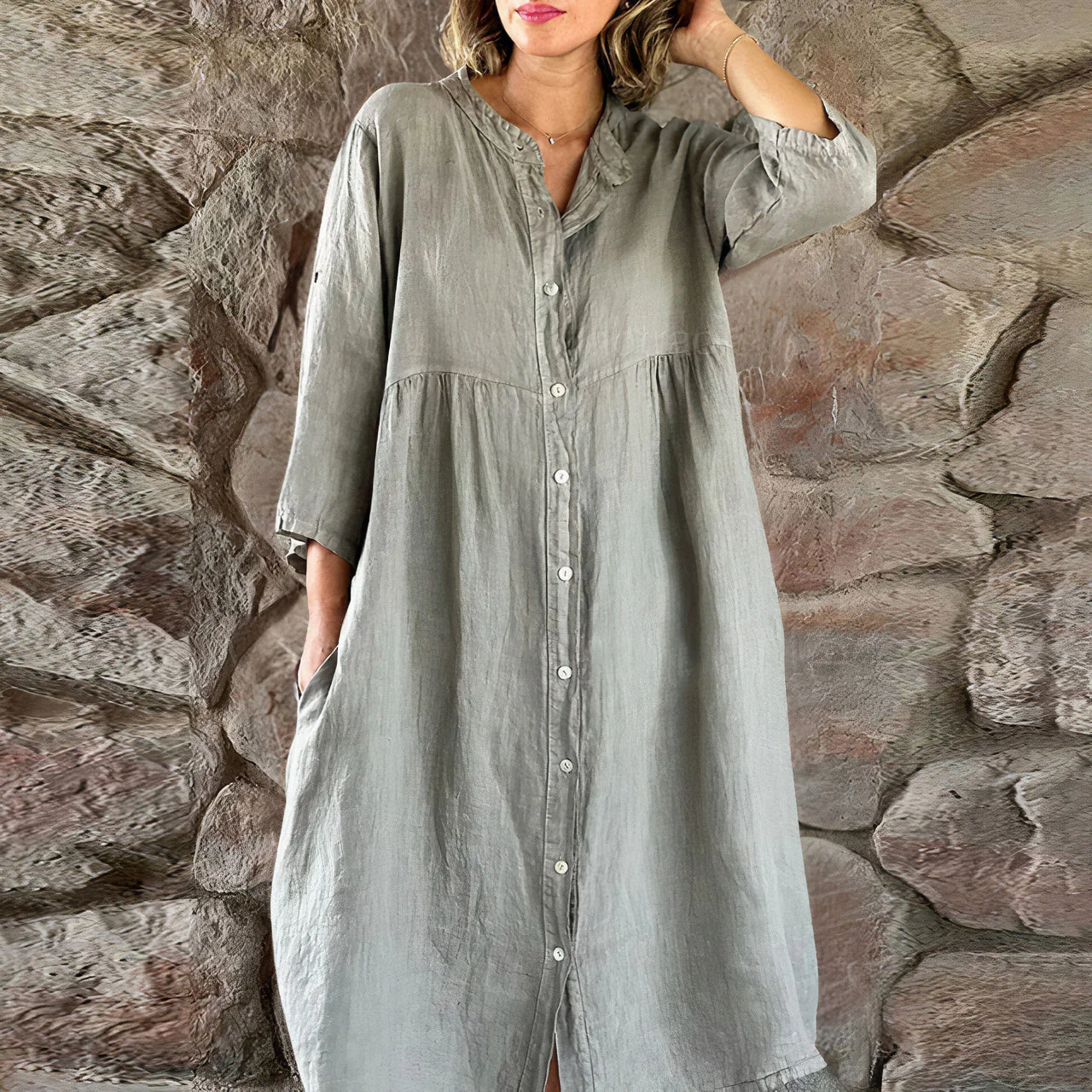 Luisa® | Cotton Linen Dress For Women