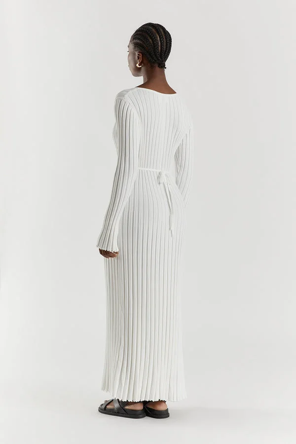 Luisa® | Knitted Midi Dress With V-Neck And Sleeves - Image 14