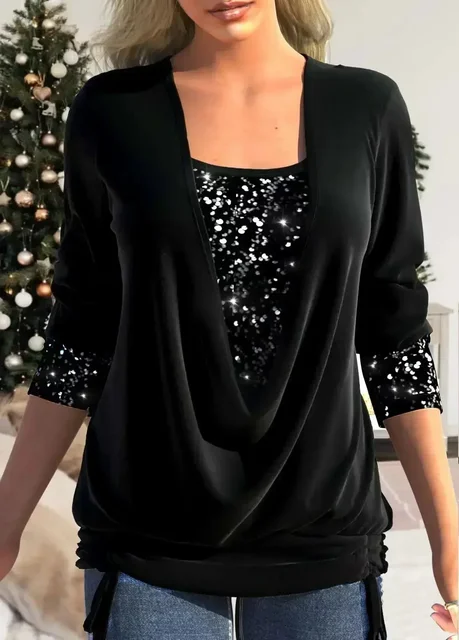 Luisa® | Velvet Blouse With Sequins - Image 10