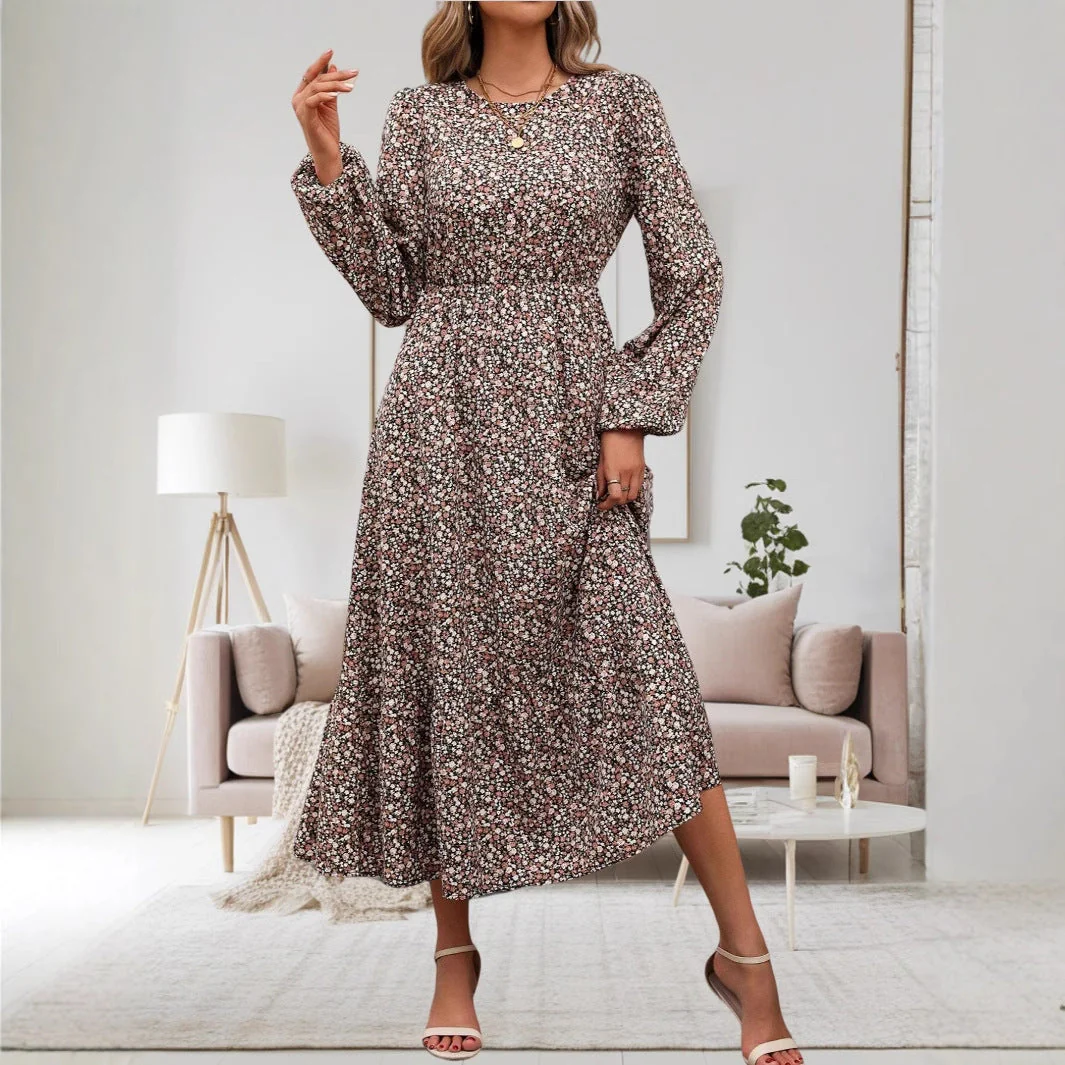 Luisa® | Women'S Floral Print Midi Dress With Long Sleeves - Image 3