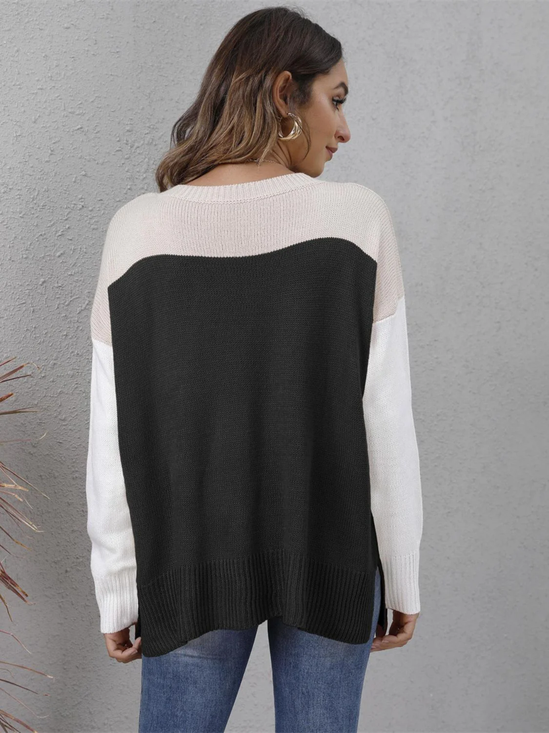 Luna | Color block crew neck sweater - Image 16