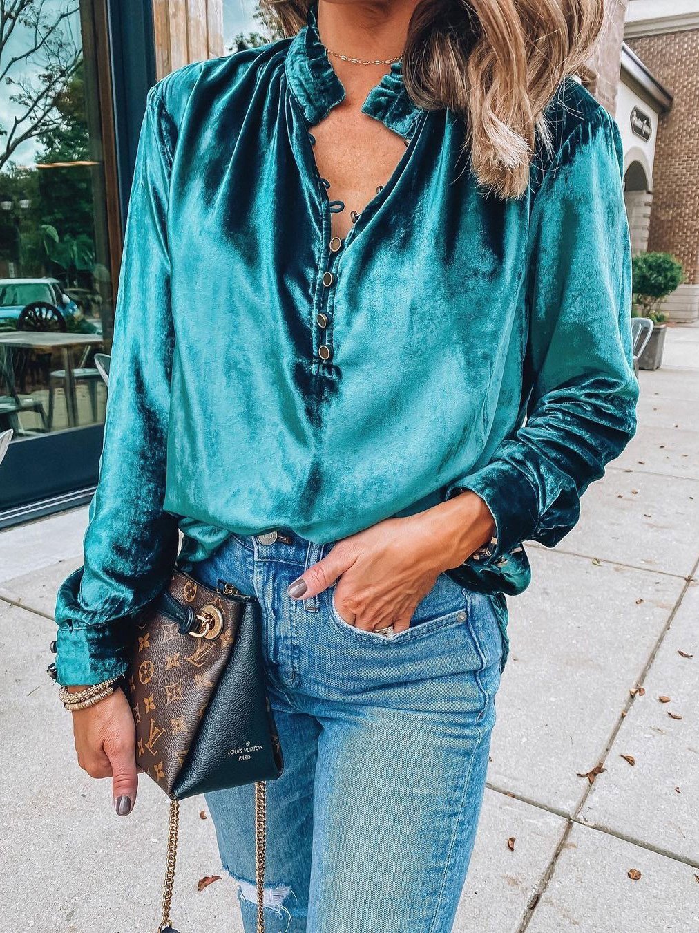 Luna® | Elegant Classic Wide Sleeve Blouse - Image 2