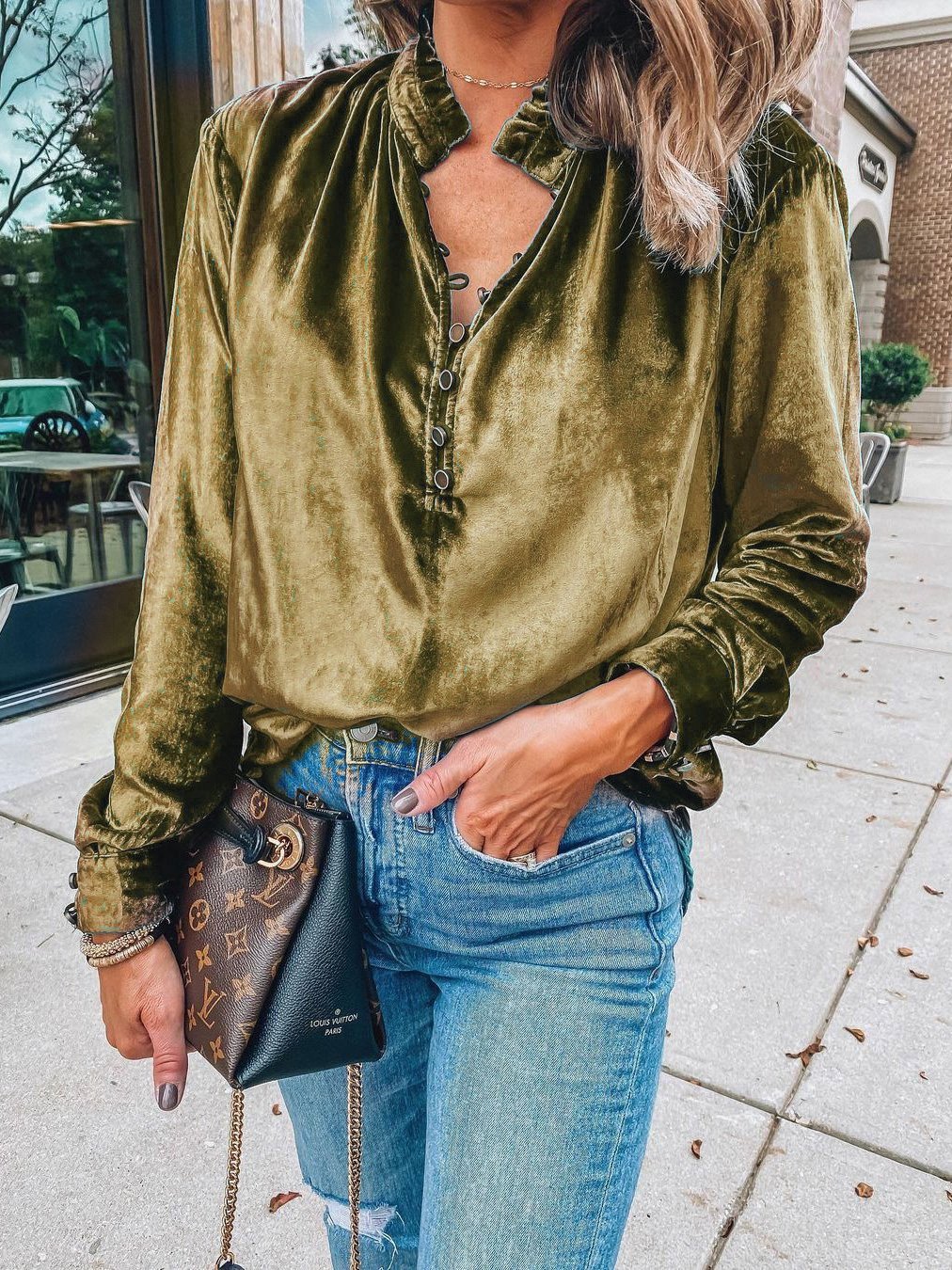 Luna® | Elegant Classic Wide Sleeve Blouse - Image 3