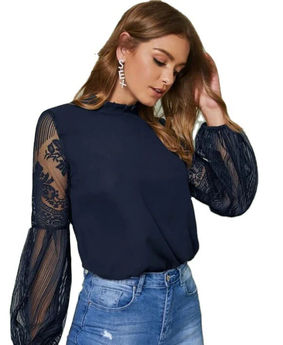 Luz® | Lace Transparent Elegant Women'S Blouse - Image 4