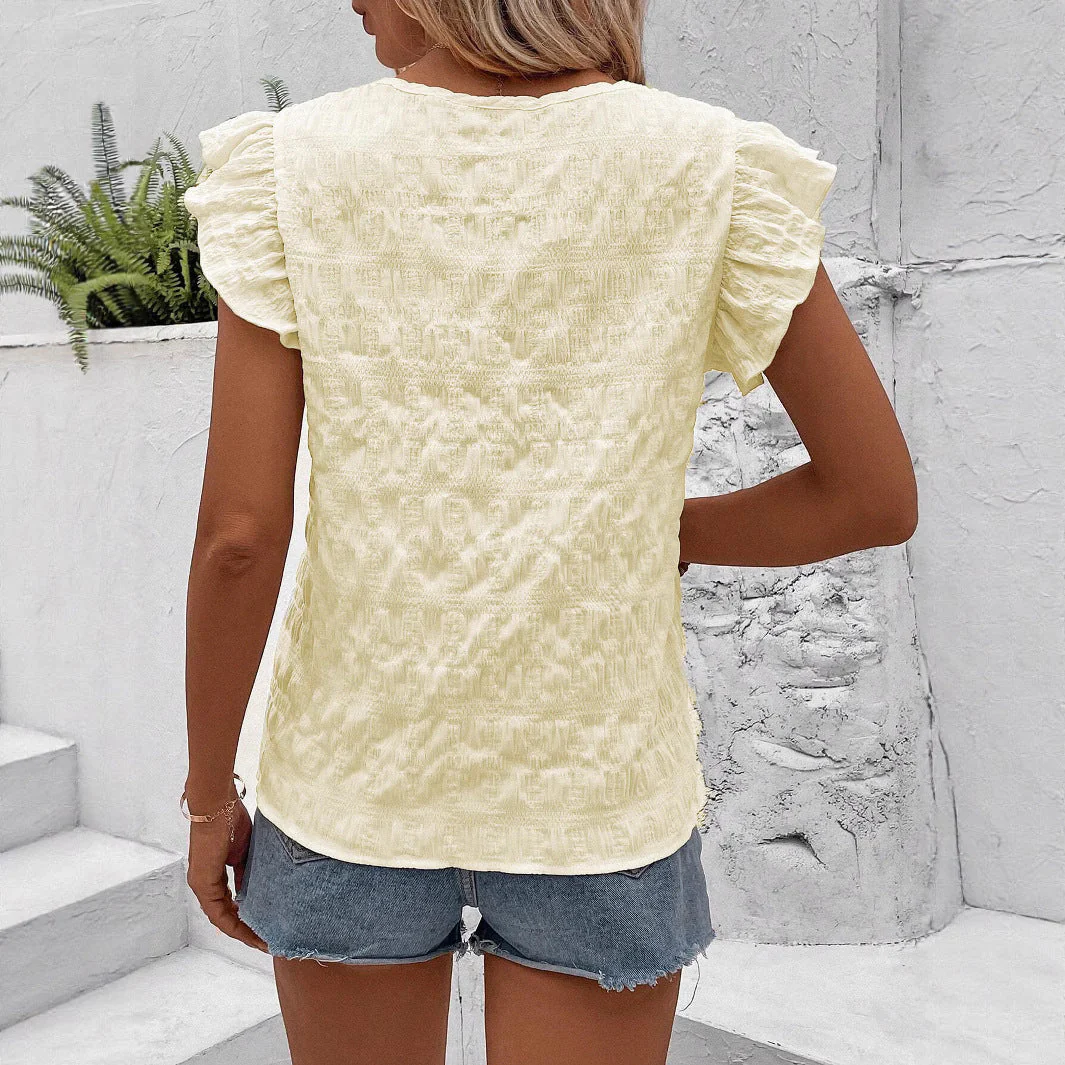 Luz® | Women'S Blouse With Flounce And Hand-Embroidered Design - Image 3