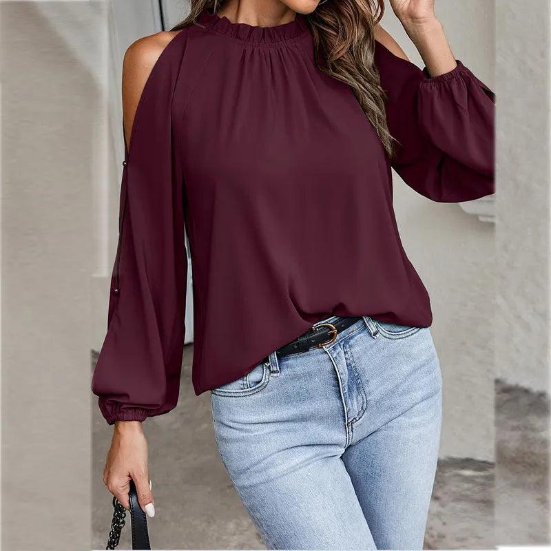 Magaly® | Stylish Blouse With Open Shoulders - Image 3