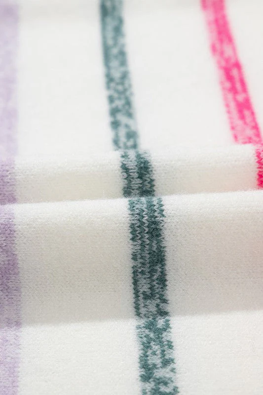 Magda | Colorful striped crew neck sweater with ribbed edges - Image 14