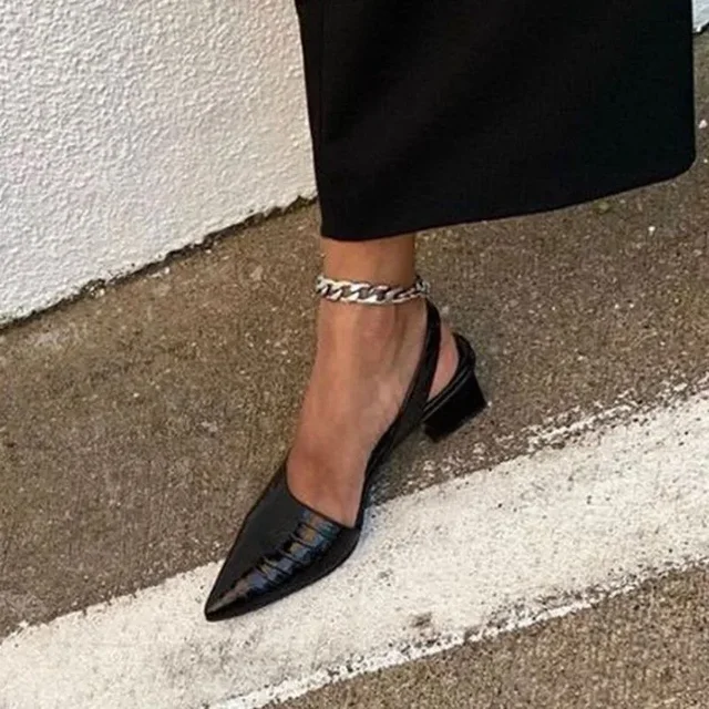 Magda® | Orthopedic Women'S Pumps With Block Heel And Crocodile Pattern - Image 7
