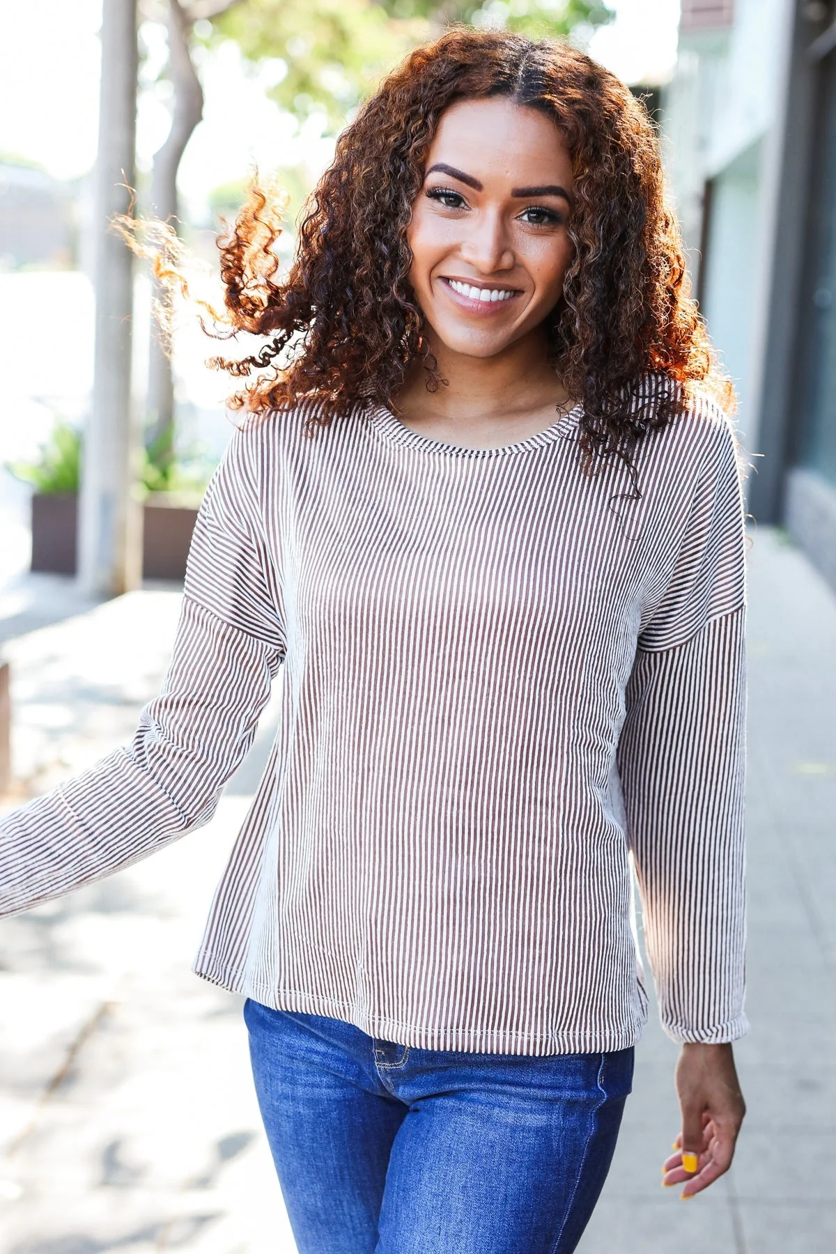 Magdalena | Hello beautiful Camel Rib Dolman Sweater Top - Image 10
