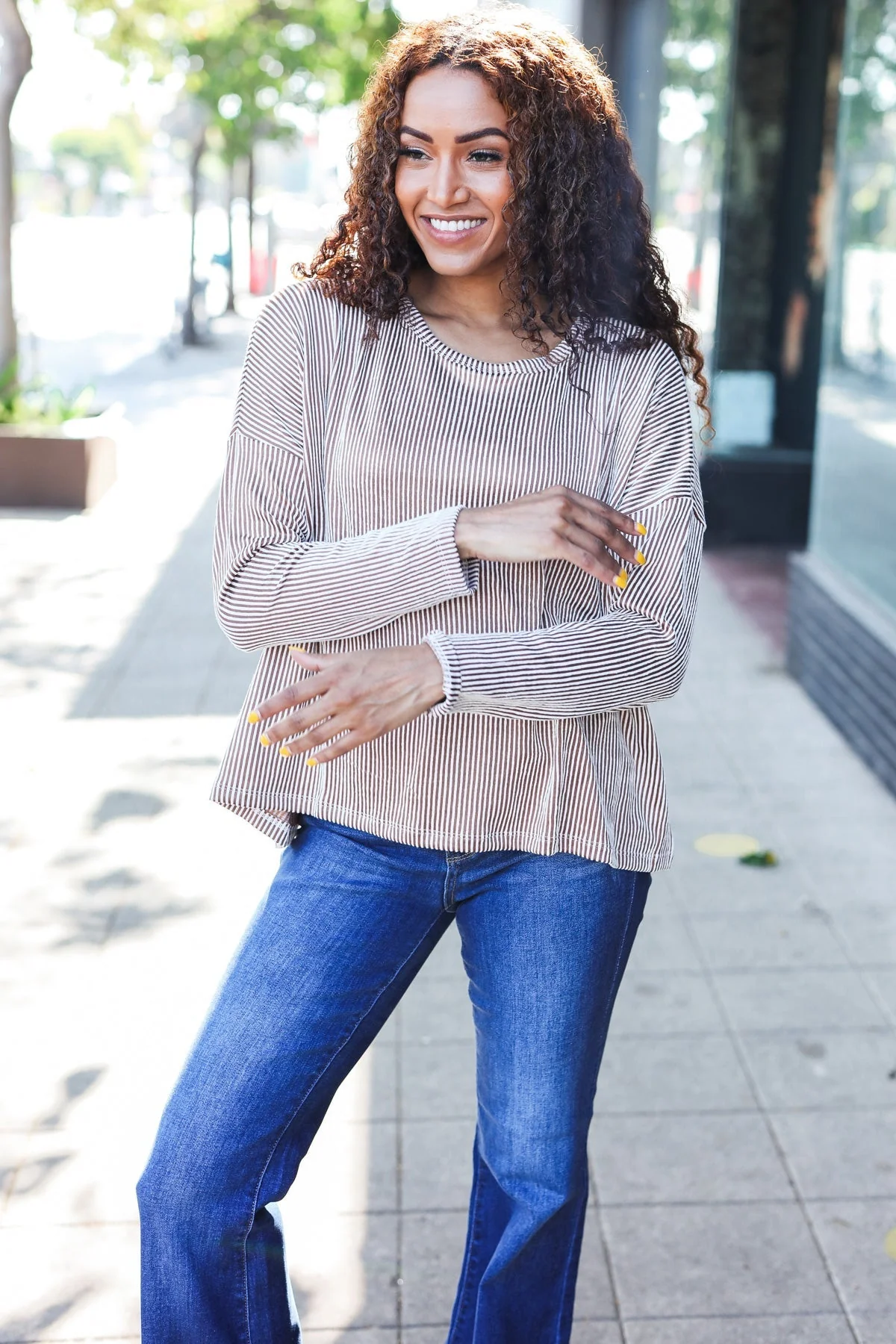 Magdalena | Hello beautiful Camel Rib Dolman Sweater Top - Image 13