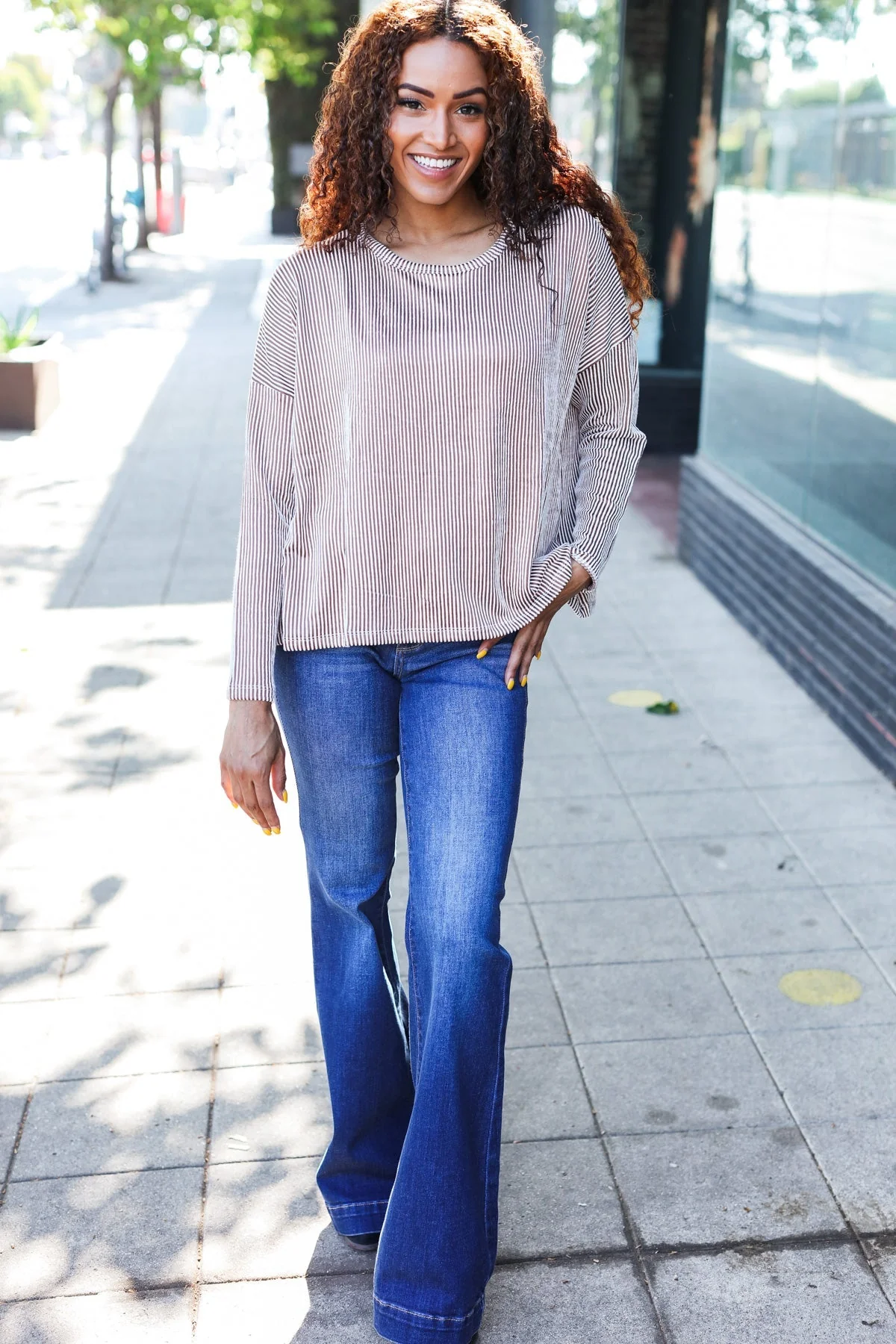 Magdalena | Hello beautiful Camel Rib Dolman Sweater Top - Image 8