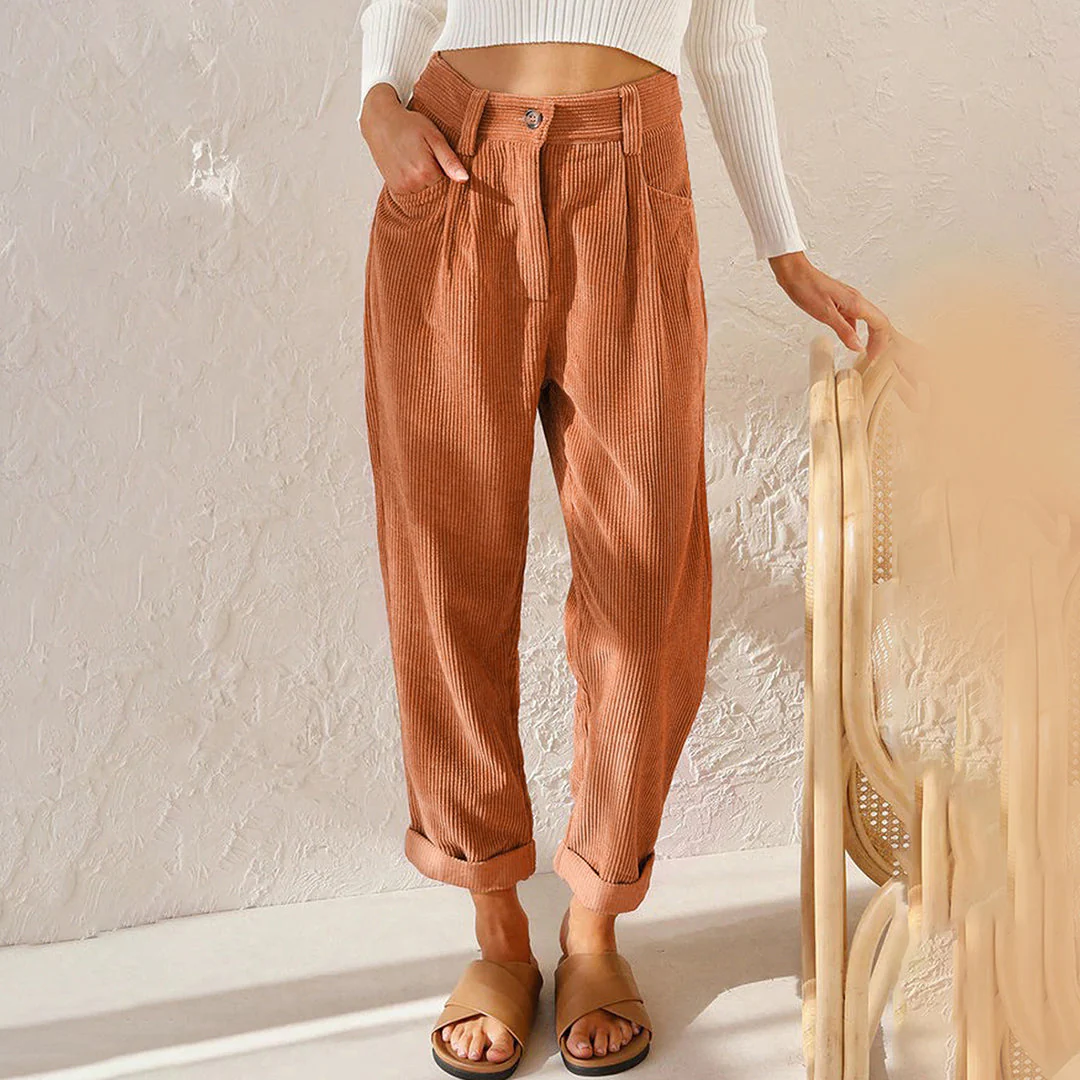 Makayla® | Elegant High-Waisted Corduroy Pants - Image 5