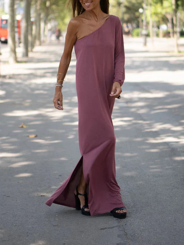 Mallory® | Elegantly Flowy One-Shoulder Dress - Image 5