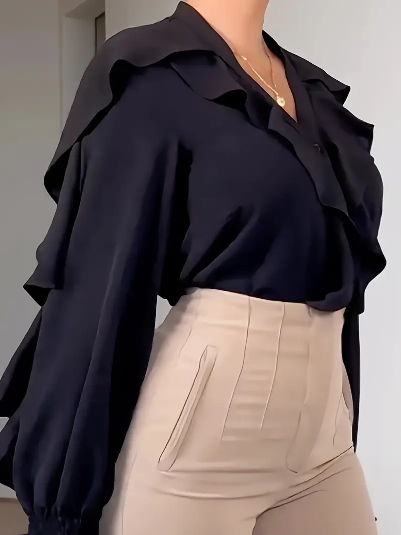 Mara® | Ruffled Blouse With Long Sleeves - Image 2
