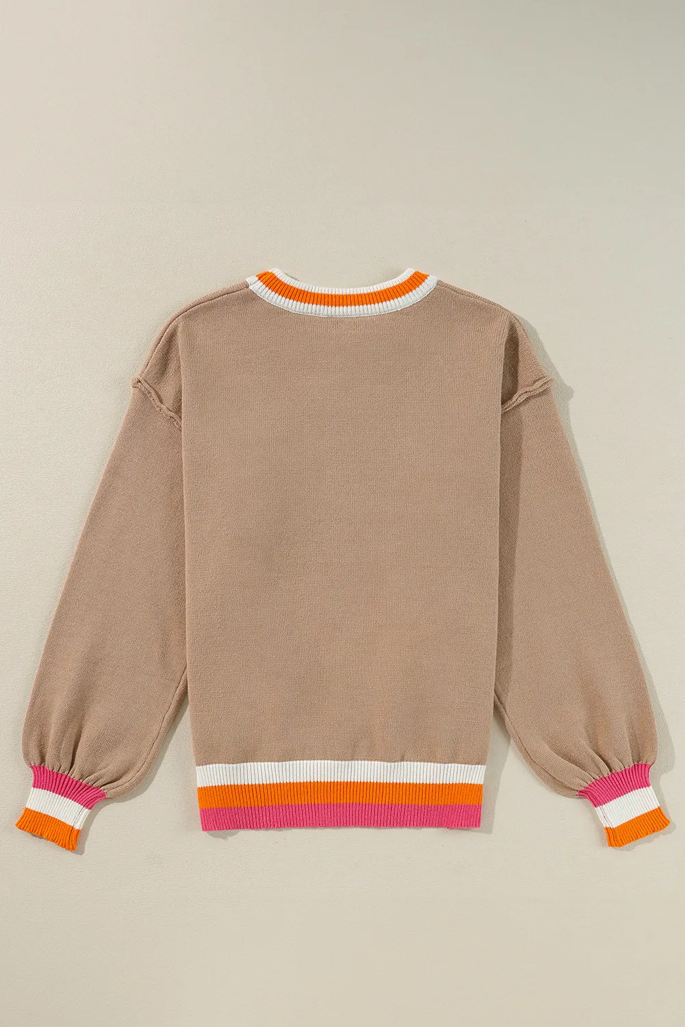 Mareike | Contrasting long-sleeved sweater with a crew neck - Image 3