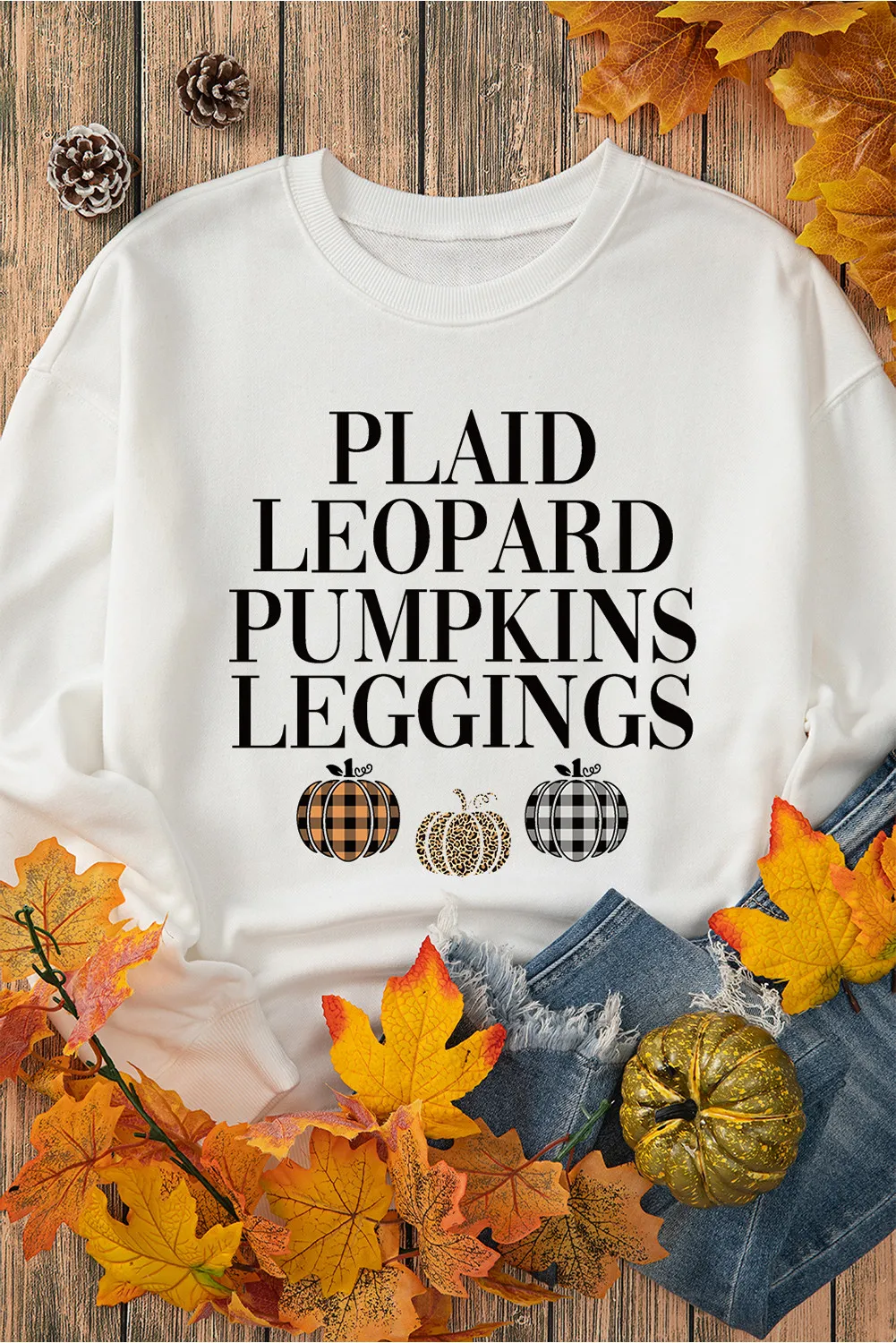 Mareike | Long sleeve crew neck sweatshirt with letter graphic - Image 4
