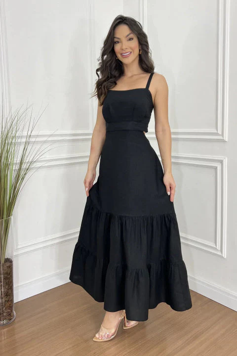 Margarita® | Trendy, Versatile Solid-Colored Midi Dress With Spaghetti Straps - Image 6