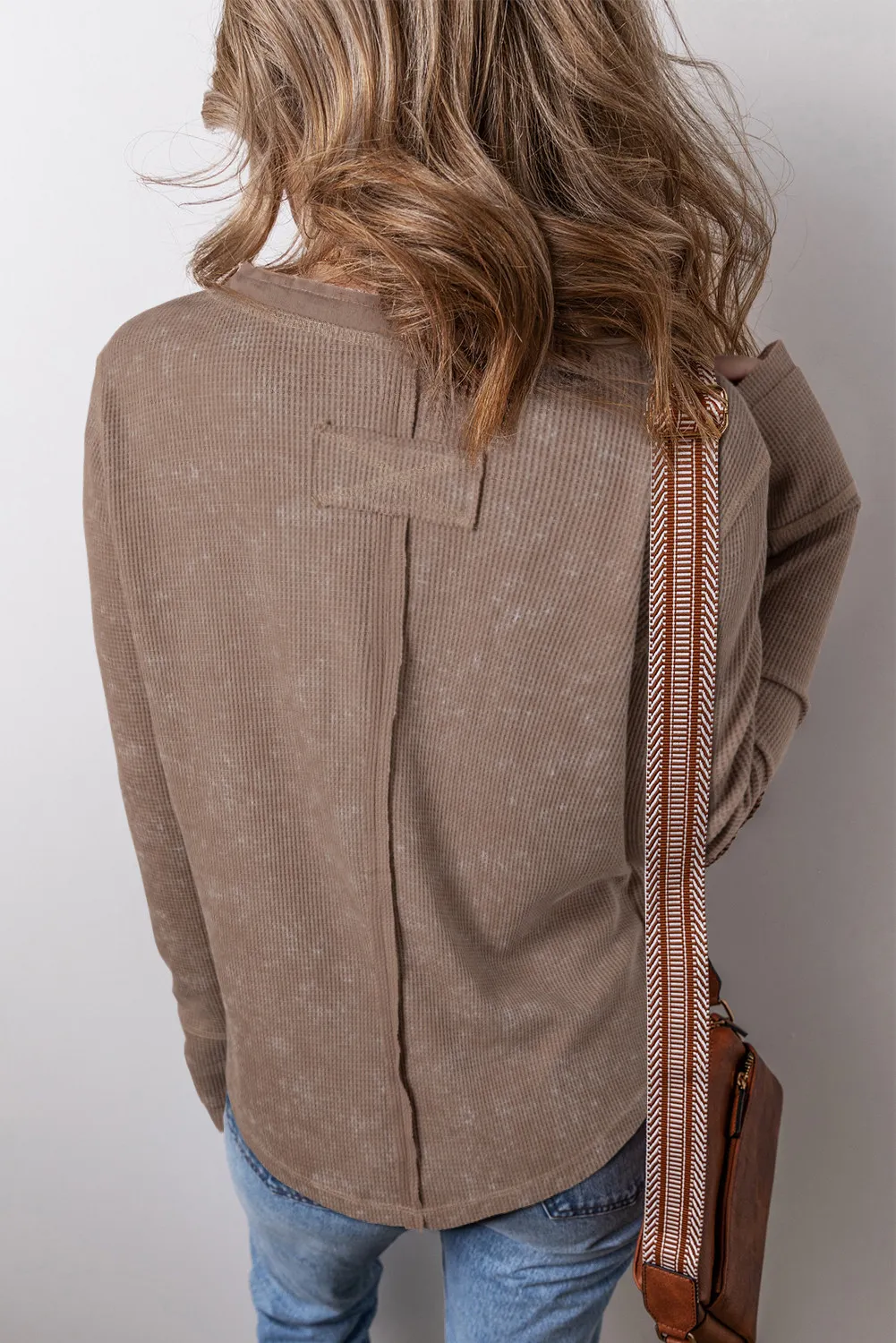 Margot | Notched long sleeve top - Image 2