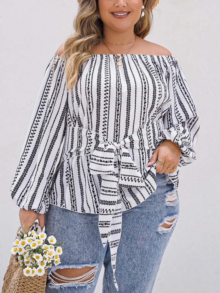 Maria® | Plus Size Women'S Striped Shirt - Image 4