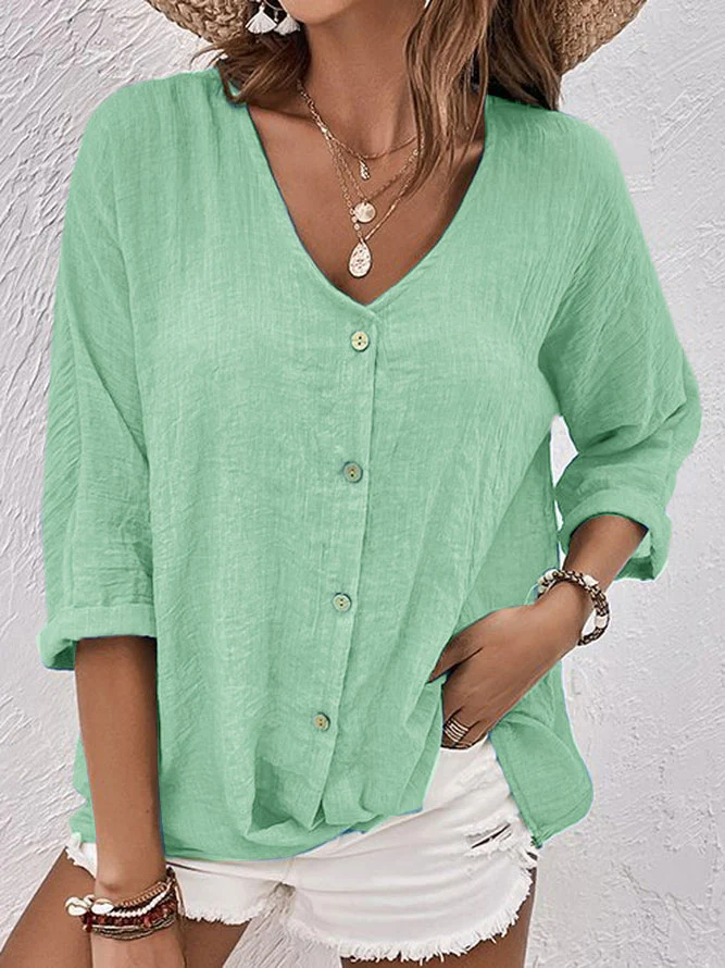 Maria Fernanda® | Chemise in lin aérée with buttons - Image 5