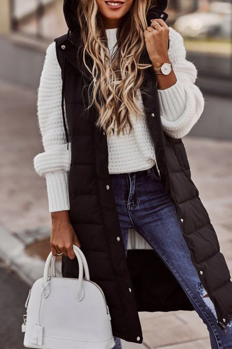 Maria José | Casual street vests with stand-up collar and plain zipper - Image 4