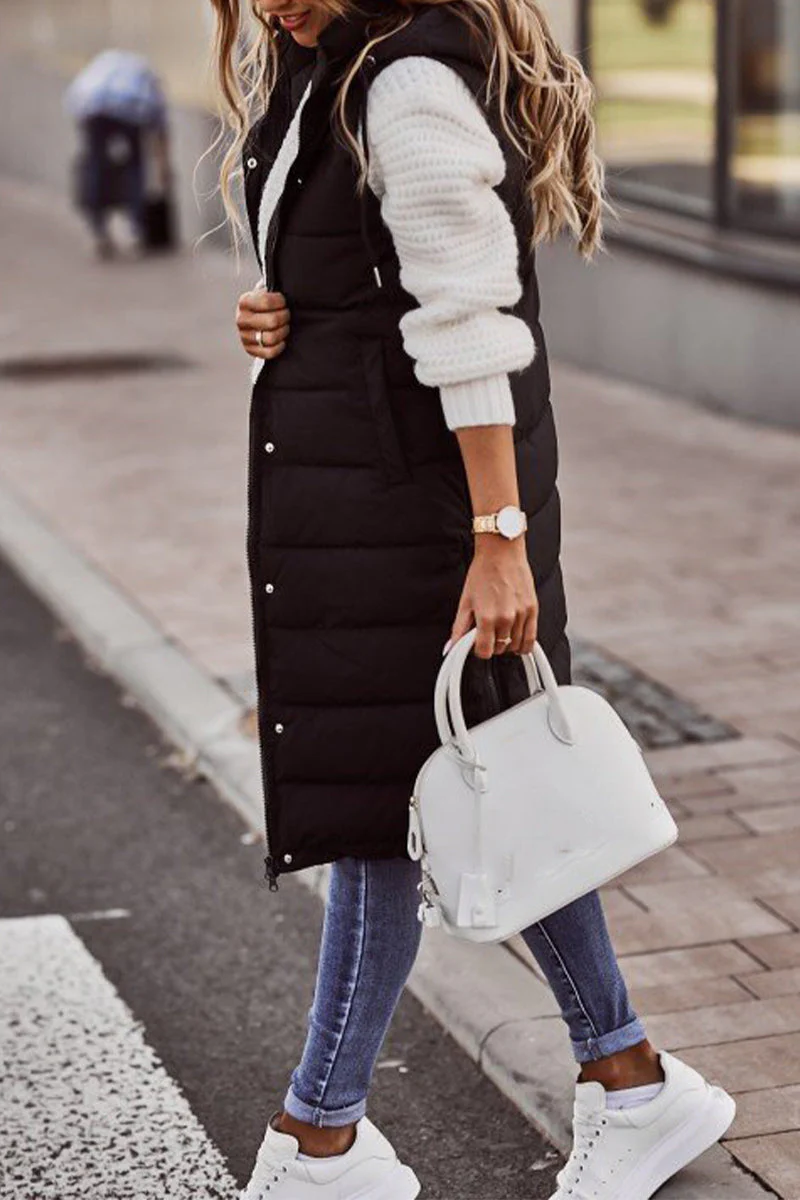 Maria José | Casual street vests with stand-up collar and plain zipper - Image 6