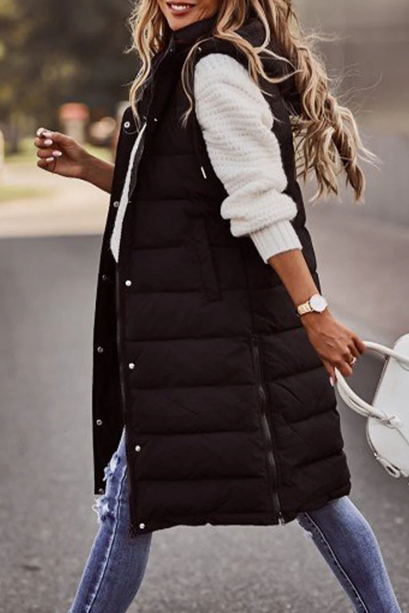 Maria José | Casual street vests with stand-up collar and plain zipper - Image 9