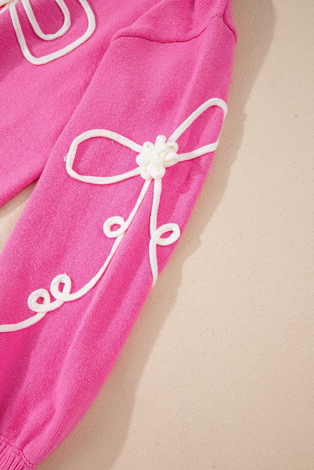 Maria José | Round neck sweater with dropped shoulder and bow - Image 5