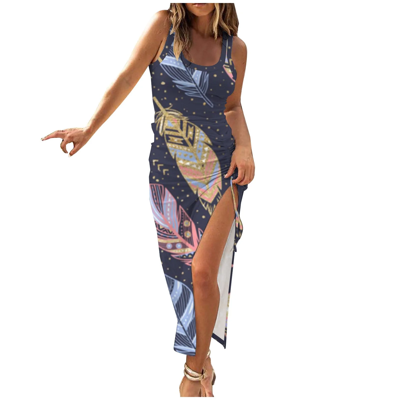 María José® | Women'S Floral Dress With High Slit - Image 5