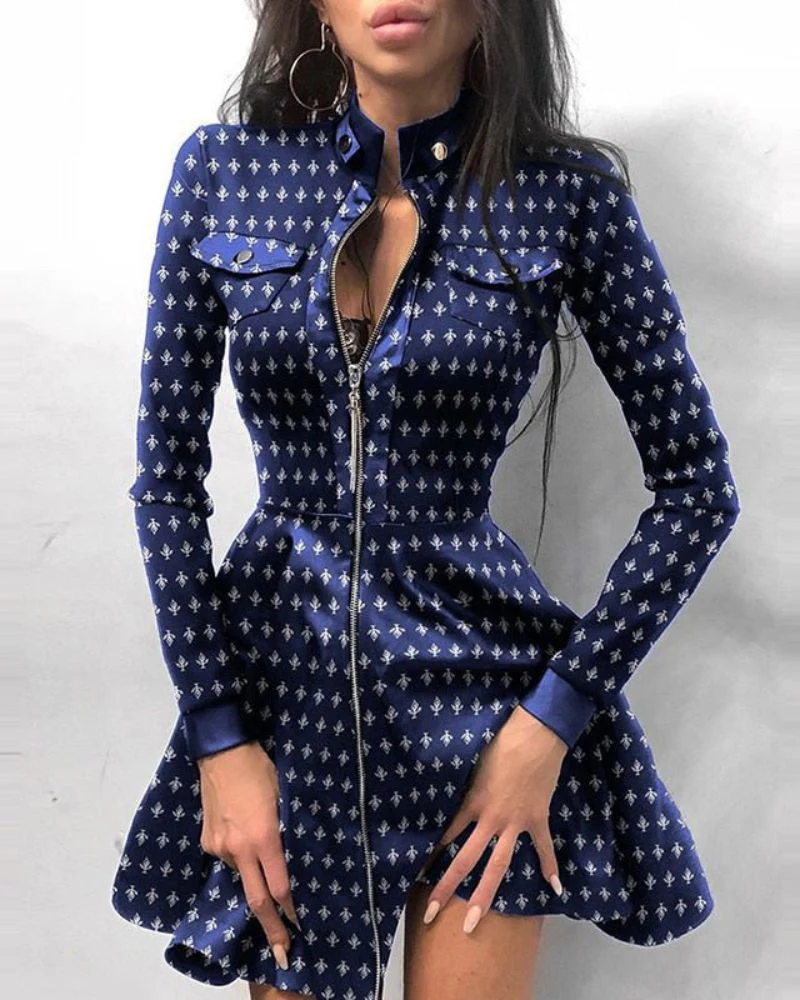 Mariana® | Leather Mini Dress With Zip Fastening - Image 3