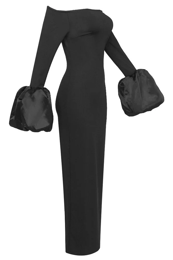 Mariana® | Solid-Colored Lantern-Sleeve Dress - Image 13