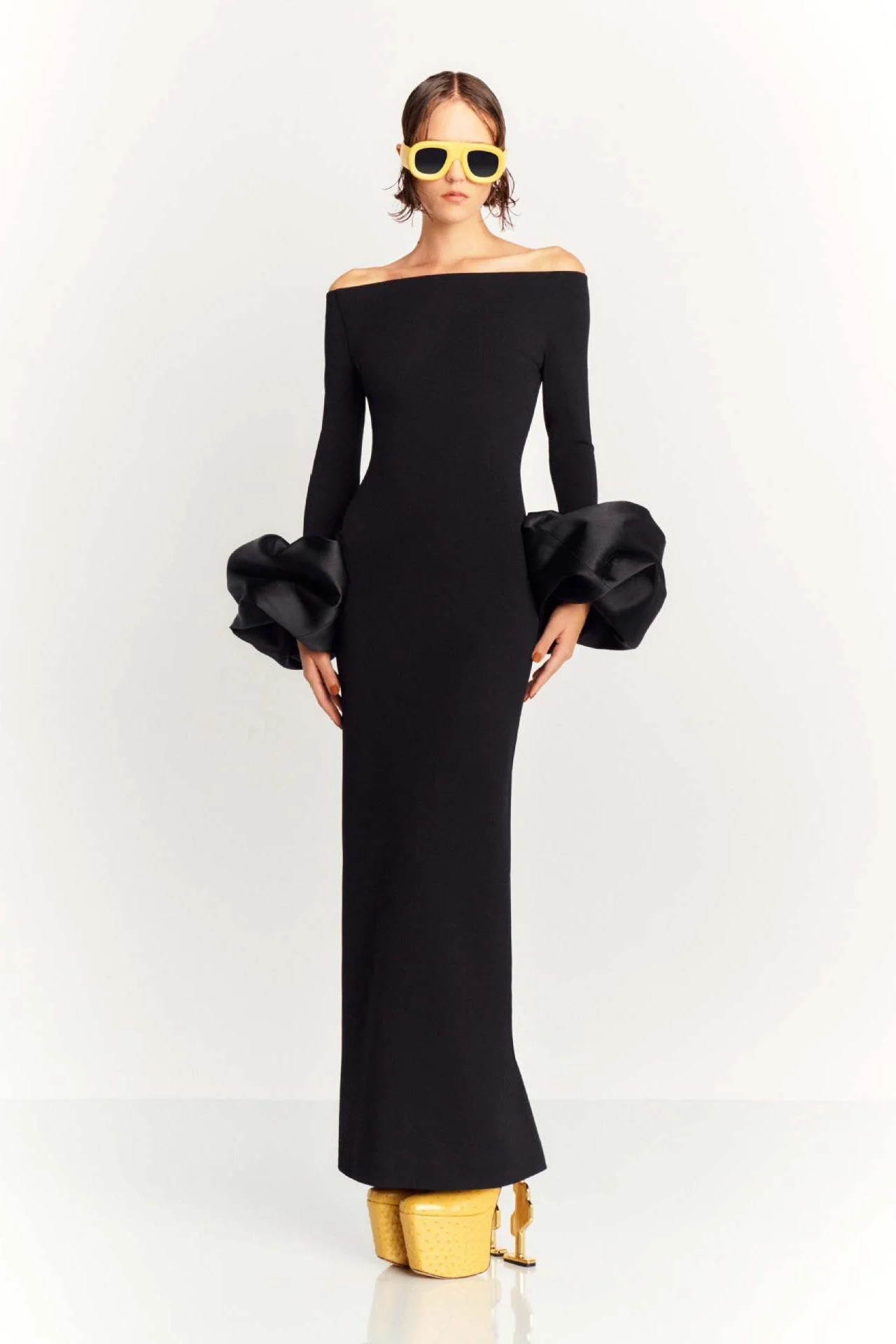 Mariana® | Solid-Colored Lantern-Sleeve Dress - Image 16