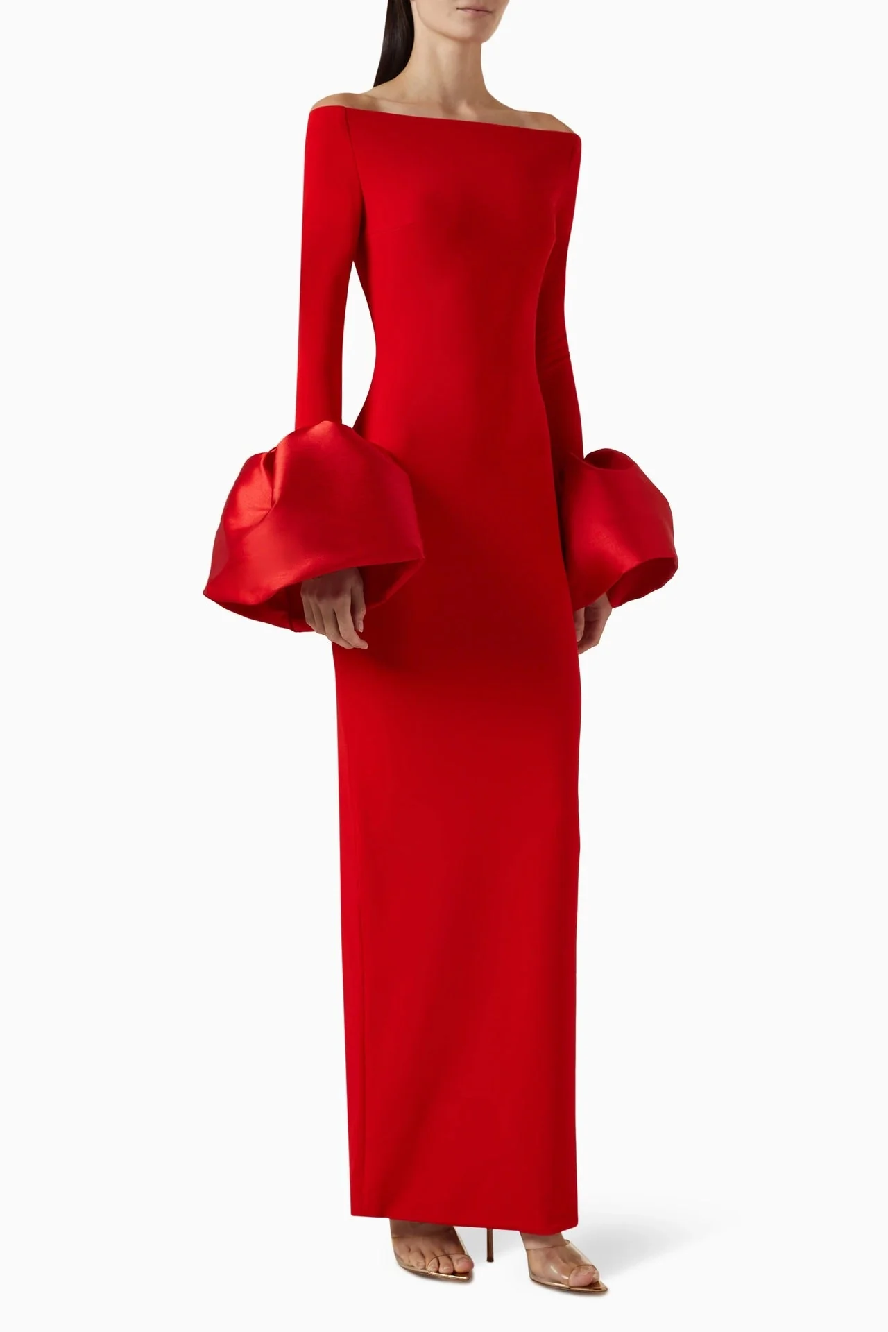 Mariana® | Solid-Colored Lantern-Sleeve Dress - Image 3
