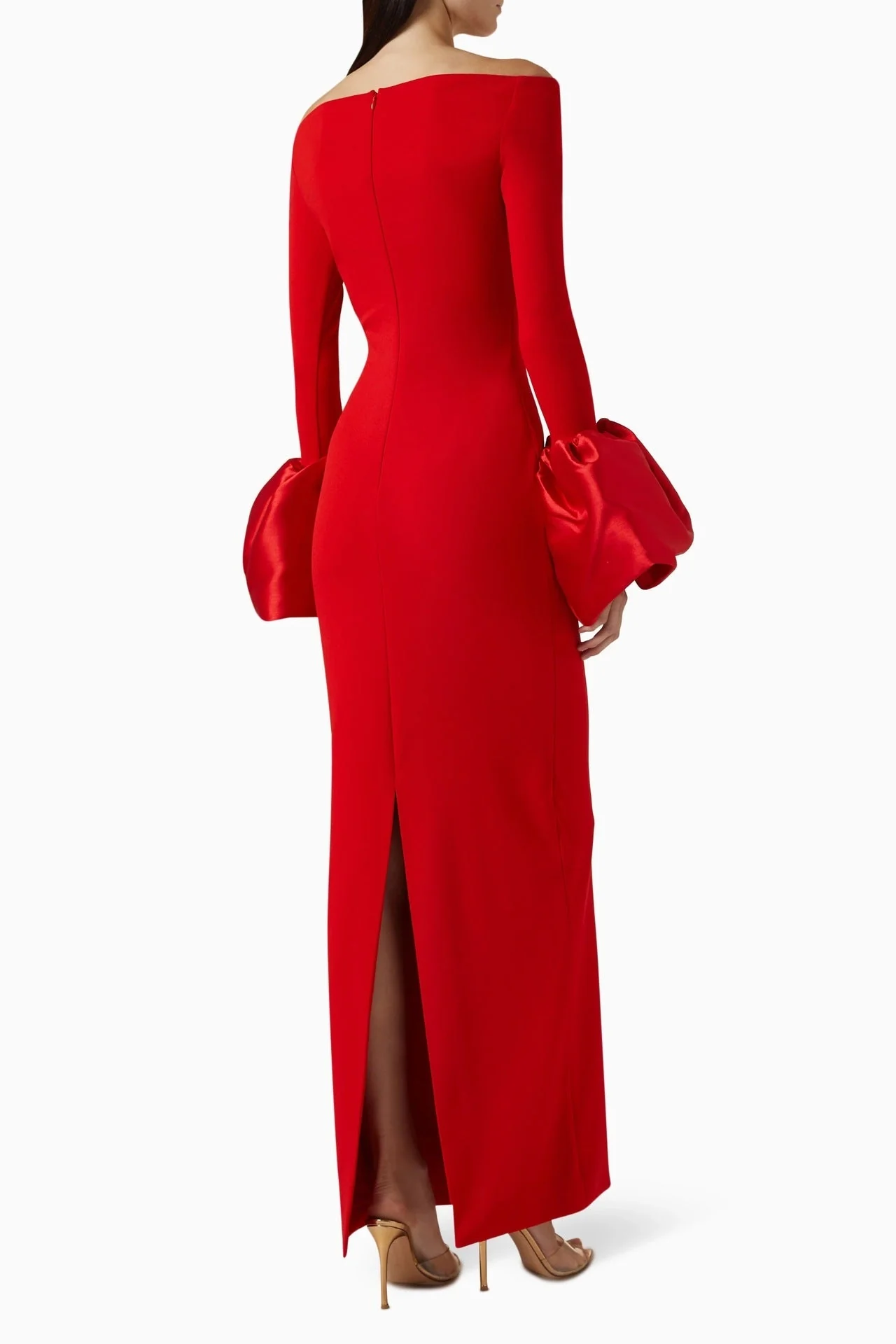 Mariana® | Solid-Colored Lantern-Sleeve Dress - Image 4