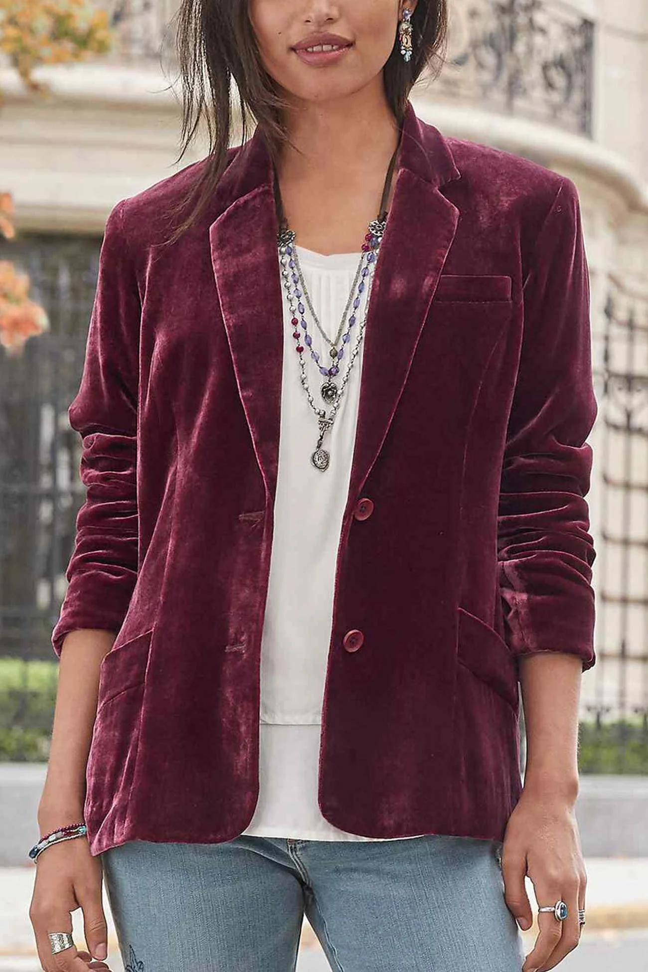 Mariana | Velvet blazer crop coat - Image 4