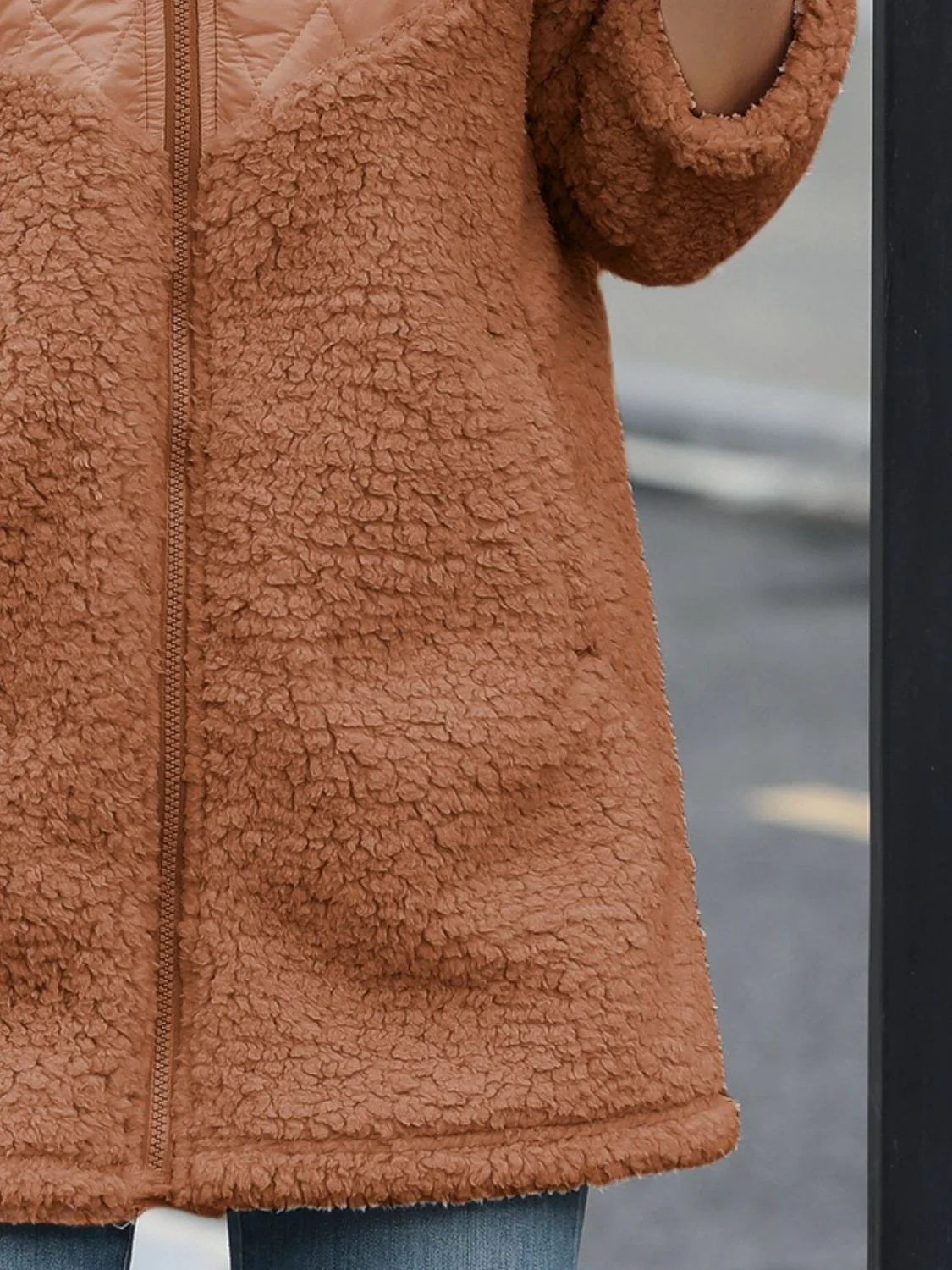 Marianna | Fluffy, long-sleeved hooded jacket with zip fastening - Image 7