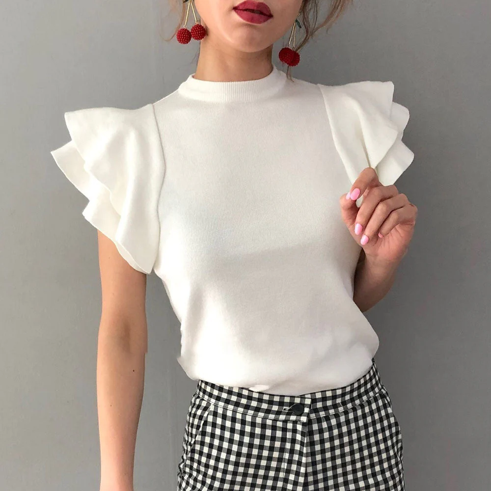 Maribel® | Fashionable Blouse Hemmed With Ruffles