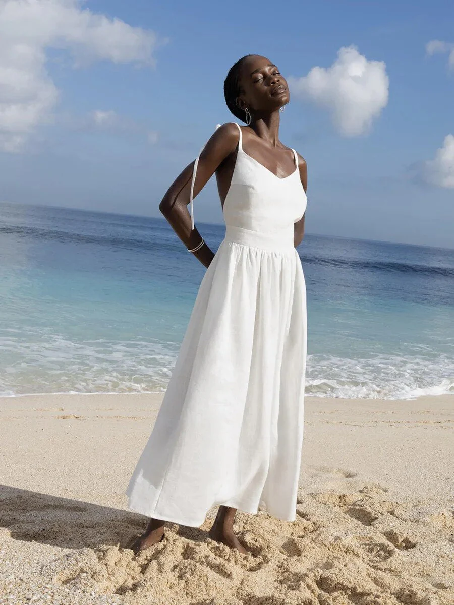Maribel® | Long Linen Summer Dress - Image 8