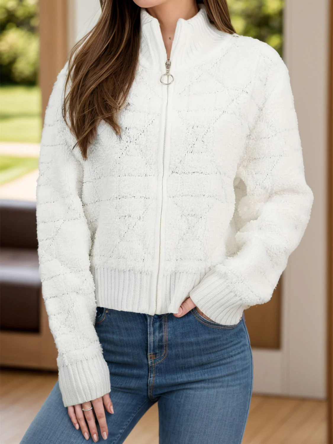 Marie | Long sleeve zip outerwear