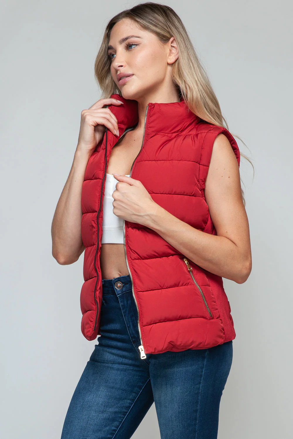 Marie | Snobbish turtleneck vest with zip and pockets - Image 4